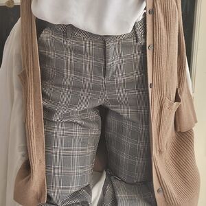 Like an Angel Checkered Skinny Pants in Black and White